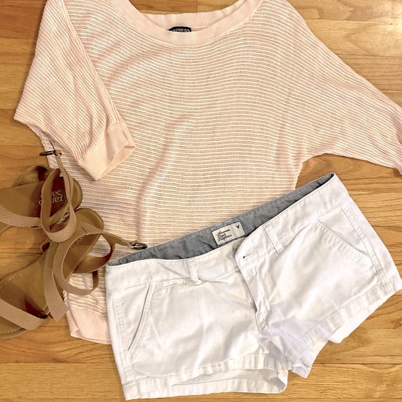 American Eagle Outfitters Pants - AEO Stretch White Cotton Shorts